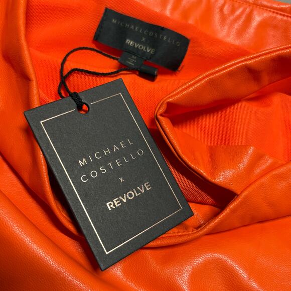 MICHAEL COSTELLO x REVOLVE Kolt Mini Dress in Orange Size M - Picture 7 of 14